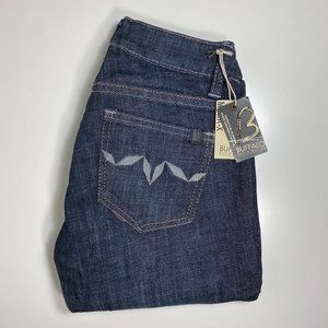 Buffalo Womens Jeans Mega X High Rise Bootcut Blue Black Rinse Sz 24x33